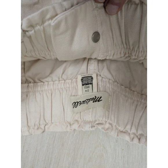 Madewell Denim Pull-On Paperbag Utility Shorts: Garment-Dyed Edition Size 24 - Picture 6 of 9